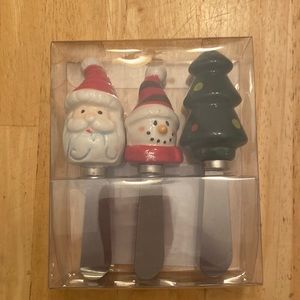 Christmas spreaders set of 3 NWT NIP Santa, snowman and tree
